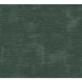   Selyemszálak szövésére emlékeztető vízszintes vonalazású texturált minta zöld és sötétzöld tónus finom fény tapéta