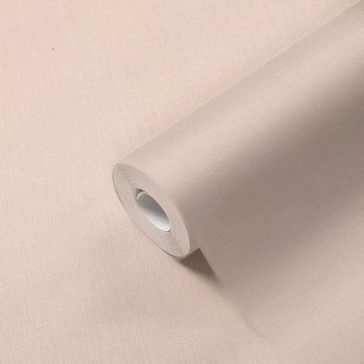 Elegáns visszafogott megjelenésű textilhatású egyszínű minta halvány rózsaszín/púder tónus tapéta
