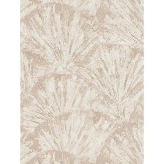   Drámai mégis meditatív art deco ihletésű legyező motívum krém pezsgőszín bézs barna és bézsarany tónus fémes hatás tapéta