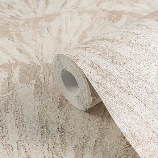 Drámai mégis meditatív art deco ihletésű legyező motívum krém pezsgőszín bézs barna és bézsarany tónus fémes hatás tapéta