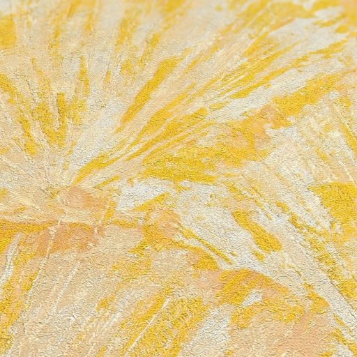 Drámai mégis meditatív art deco ihletésű legyező motívum bézs krém és arany/aranysárga tónus fémes hatás tapéta