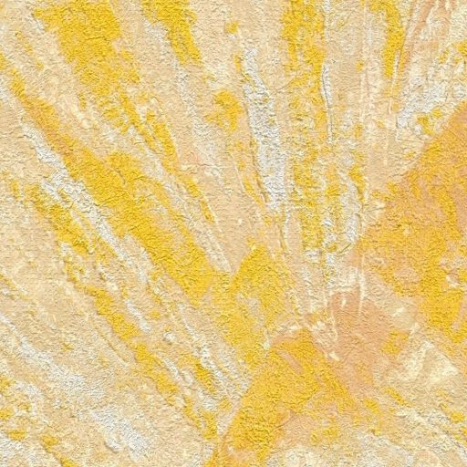 Drámai mégis meditatív art deco ihletésű legyező motívum bézs krém és arany/aranysárga tónus fémes hatás tapéta