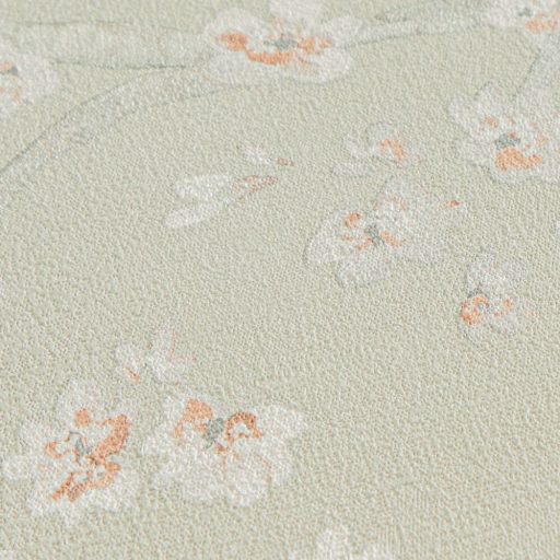 A Japandi stílus csúcsa! Varázslatos japán cseresznyevirágzás halvány szürkészöld fehér szürke és rózsaszín tónus fémes hatás tapéta