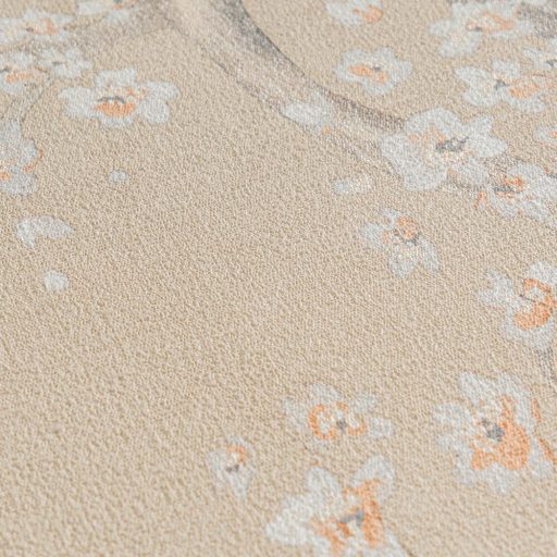 A Japandi stílus csúcsa! Varázslatos japán cseresznyevirágzás bézs krém barna fehér és finom arany tónus fémes hatás tapéta