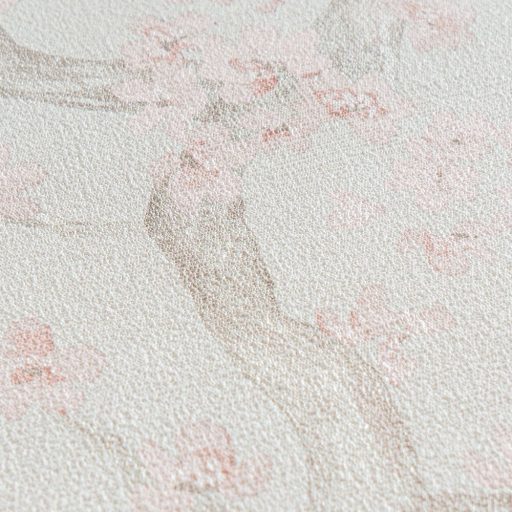 A Japandi stílus csúcsa! Varázslatos japán cseresznyevirágzás krém bézs lágy szürke és halvány rózsaszín tónus tapéta