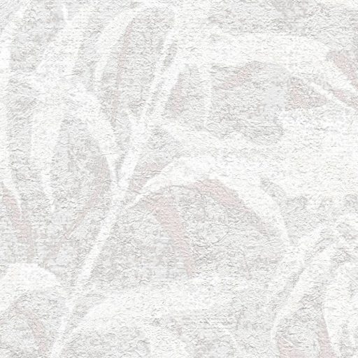 Elbűvölő és romantikus botanikus kert lenyomata fehér világosszürke és finom ezüst tónus fémes hatás tapéta