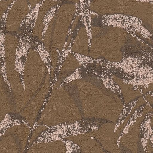 Elbűvölő és romantikus botanikus kert lenyomata földszín árnyalatú barna fehéres-rózsaszín és roségold tónus fémes hatás tapéta