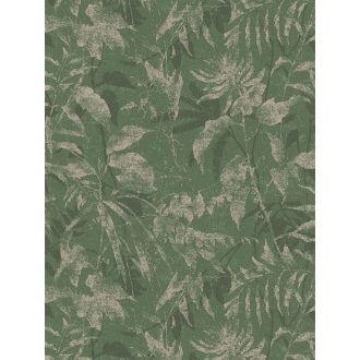   Elbűvölő és romantikus botanikus kert lenyomata mohazöld rózsaszínes-ezüst és roségold tónus fémes hatás tapéta