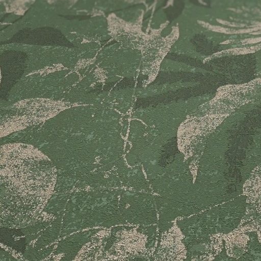 Elbűvölő és romantikus botanikus kert lenyomata mohazöld rózsaszínes-ezüst és roségold tónus fémes hatás tapéta