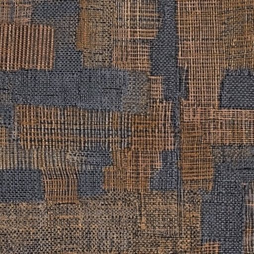 Modern kissé absztrakt keresztszövésű texturált minta mélykék és bronzbarna tónus tapéta