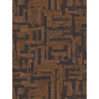   Modern kissé absztrakt keresztszövésű texturált minta csokoládébarna terrakotta és antracit tónus tapéta