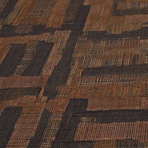 Modern kissé absztrakt keresztszövésű texturált minta csokoládébarna terrakotta és antracit tónus tapéta