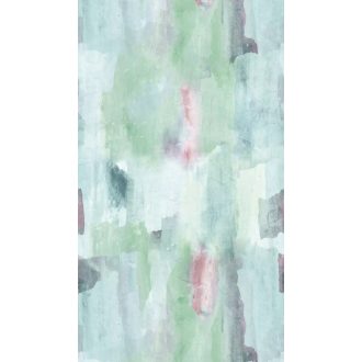   Magával ragadó ecsetvonásokkal kialakított absztrakt minta halványzöld szürke fehér és rózsaszín tónus falpanel