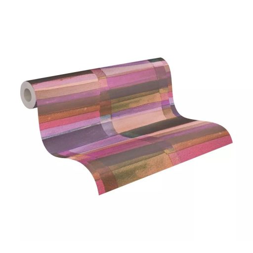 Festői egyben kortárs! A művész akvarell álma színátmenetes design rózsaszín lila barack és földszín tónusok tapéta