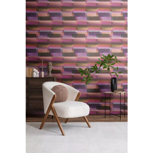 Festői egyben kortárs! A művész akvarell álma színátmenetes design rózsaszín lila barack és földszín tónusok tapéta