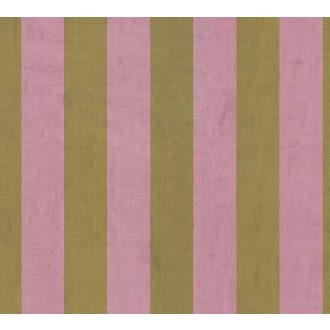   Elegáns és merész csíkos minta modern strukturált háttéren aranyló olívzöld és lágy rózsaszín tónus tapéta