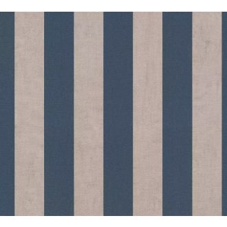  Elegáns és klasszikus csíkos minta modern strukturált háttéren tengerkék és bézs tónus tapéta