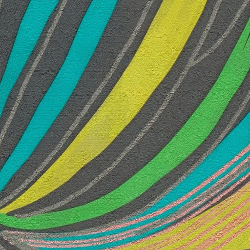 Kortárs organikus design - Absztrakt színes levélminta türkiz élénk zöld limezöld szürke rózsaszn és réz tónus fémes hatás tapéta