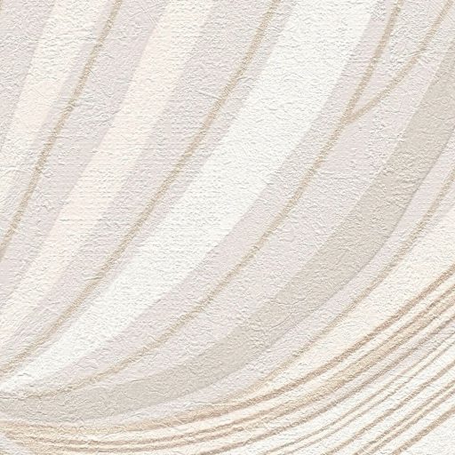 Kortárs organikus design - Absztrakt levélminta bézs ecru és homokszín tónus fémes hatás tapéta