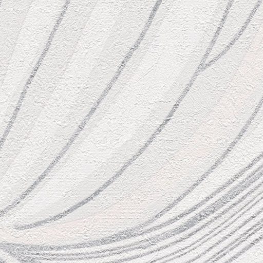 Kortárs organikus design - Absztrakt monokróm levélminta fehér és ezüstszürke tónus fémes hatás tapéta