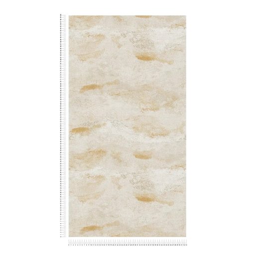 Légies álomszerű és festői felhőmintázat impresszionista stílusjegyekkkel krém bézs és arany tónus fémes hatás tapéta