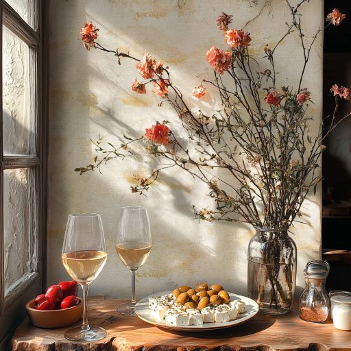 Légies álomszerű és festői felhőmintázat impresszionista stílusjegyekkkel krém bézs és arany tónus fémes hatás tapéta