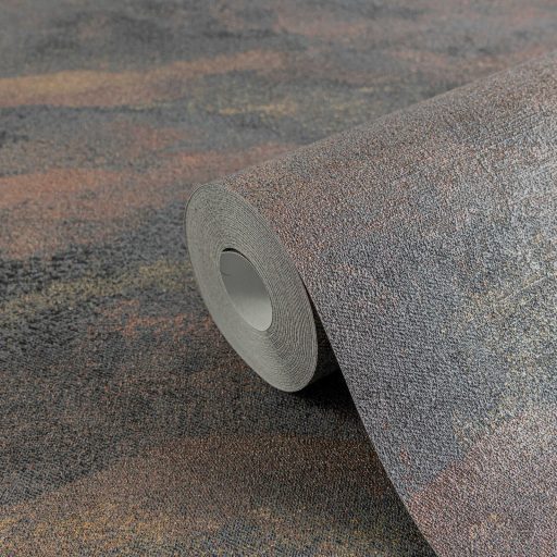 Légies álomszerű és festői felhőmintázat impresszionista stílusjegyekkkel szürke türkiz terrakotta és arany tónus fémes hatás tapéta