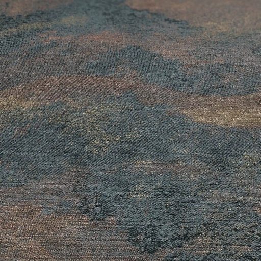 Légies álomszerű és festői felhőmintázat impresszionista stílusjegyekkkel szürke türkiz terrakotta és arany tónus fémes hatás tapéta