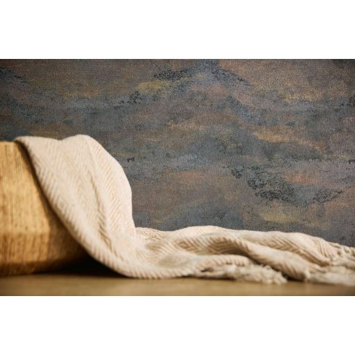 Légies álomszerű és festői felhőmintázat impresszionista stílusjegyekkkel szürke türkiz terrakotta és arany tónus fémes hatás tapéta