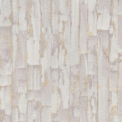 Függőleges vonalak törésével kialakított texturált absztrakt minta szürke szürkésbézs és bézsarany tónus fémes hatás tapéta