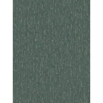   Függőleges vonalak törésével kialakított texturált absztrakt minta mélyzöld és ezüst tónus fémes hatás tapéta