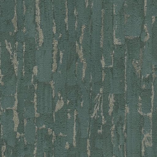 Függőleges vonalak törésével kialakított texturált absztrakt minta mélyzöld és ezüst tónus fémes hatás tapéta