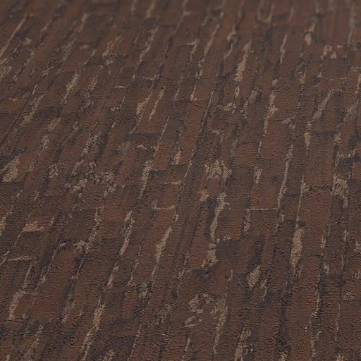 Függőleges vonalak törésével kialakított texturált absztrakt minta mély csokoládébarna és sötétszürke tónus fémes hatás tapéta