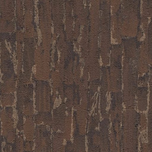 Függőleges vonalak törésével kialakított texturált absztrakt minta mély csokoládébarna és sötétszürke tónus fémes hatás tapéta