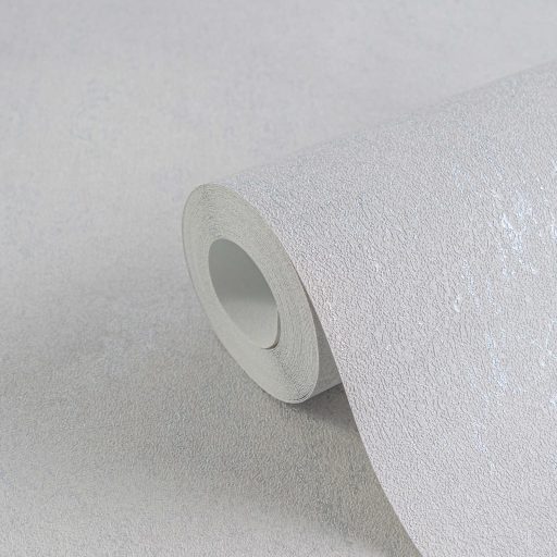 Koptatott vintage hatású klasszikus barokk minta modern átiratban világosszürke és ezüst/fehérezüst tónus fémes hatás tapéta