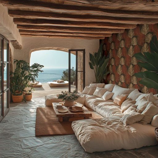 Természetes elegancia - légies stilizált pálmalevél motívum sötétbarna rozsdavörös homokszín és arany tónus finom fény tapéta