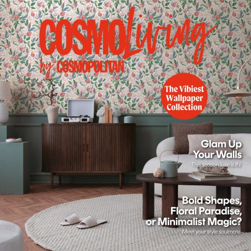 Bátor organikus formák és a virágparadicsom tökéletes szimbiózisa krémfehér korall mályva rózsaszín smaragd arany acél és kobaltkék tapéta