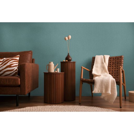 Mediterrán elegancia ezüst szálakkal szőtt texturált felülettel mélytengeri petrolzöld/kékeszöld és ezüst tónus fémes hatás tapéta