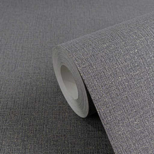 Mediterrán elegancia arany szálakkal szőtt texturált felülettel grafitszürke antracit és arany tónus fémes hatás tapéta