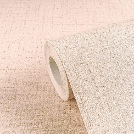 Apró szemcsés texturált egyszínű minta finom fénnyel halvány rózsaszín és arany/bézsarany tónus tapéta