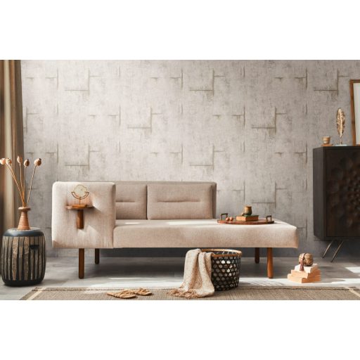 Az ipari sikk nagyágyúja! Kopott betonhatású minta varratnyomokkal szürkésbarna és grafitszürke tónus tapéta