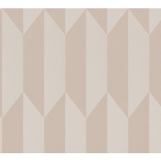   Geometrikus chevron minta kecses függőleges vonulata lágy bézs és krémszín tónus finom mintafény tapéta