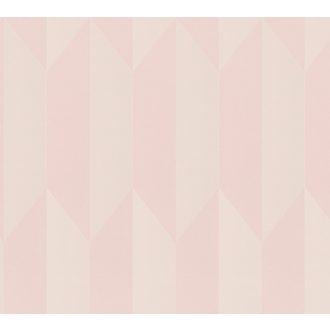   Geometrikus chevron minta kecses függőleges vonulata halvány rózsaszín és krémfehér tónus finom mintafény tapéta