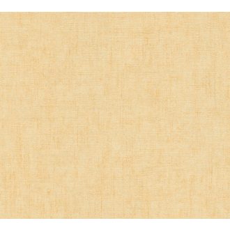   Keresztbe futó (ecset) vonásokkal kialakított lenvászon minta sárga/vaníliasárga tónus tapéta