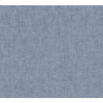   Keresztbe futó (ecset) vonásokkal kialakított lenvászon minta derűs kék/acélkék tónus tapéta