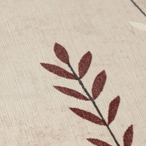 A természet költőisége - nemes és letisztult levélmotívum krém bézs karamell fehér és bordó tónus tapéta