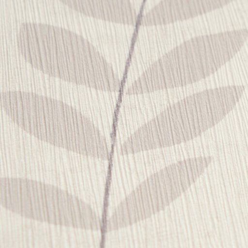 A természet költőisége - nemes és letisztult levélmotívum krémfehér szürke és szürkésbézs tónus tapéta