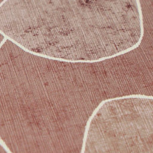 Skandináv-mediterrán hangulatú absztrakt és játékos virágkompozíció terrakotta kékesszürke olívzöld rózsaszín és fehér tónus tapéta