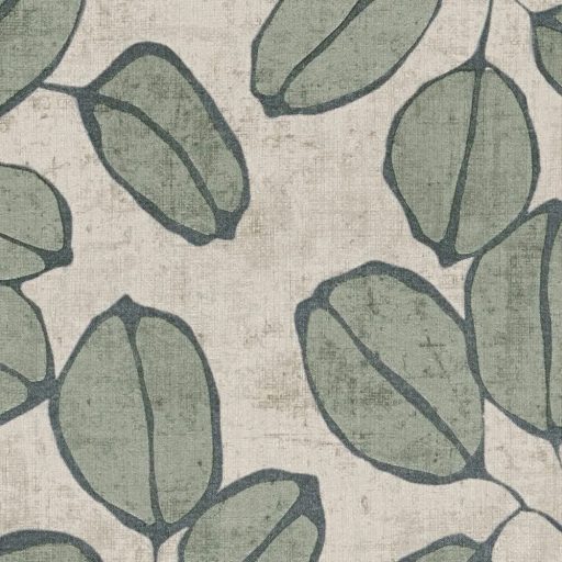 Természetrajz tankönyv a botanika szerelmeseinek - eukaliptusz levelek mintája nyers lenszín khakizöld és antracit tónus tapéta