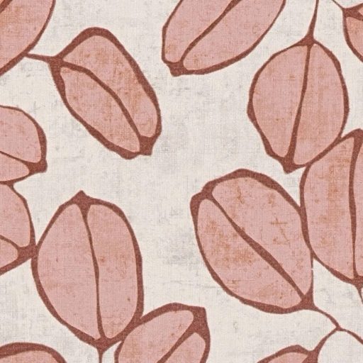 Természetrajz tankönyv a botanika szerelmeseinek - eukaliptusz levelek mintája krémfehér púderrózsaszín és terrakotta tónus tapéta